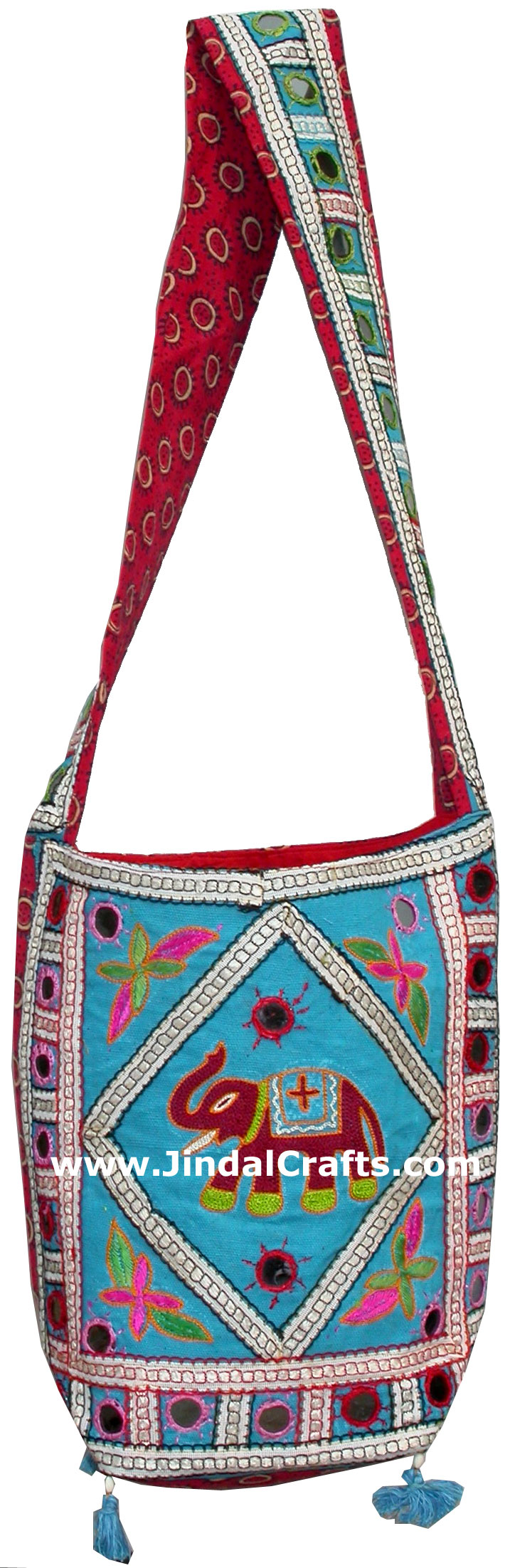 Colorful Hand Embroider Handbag Indian Traditional Art