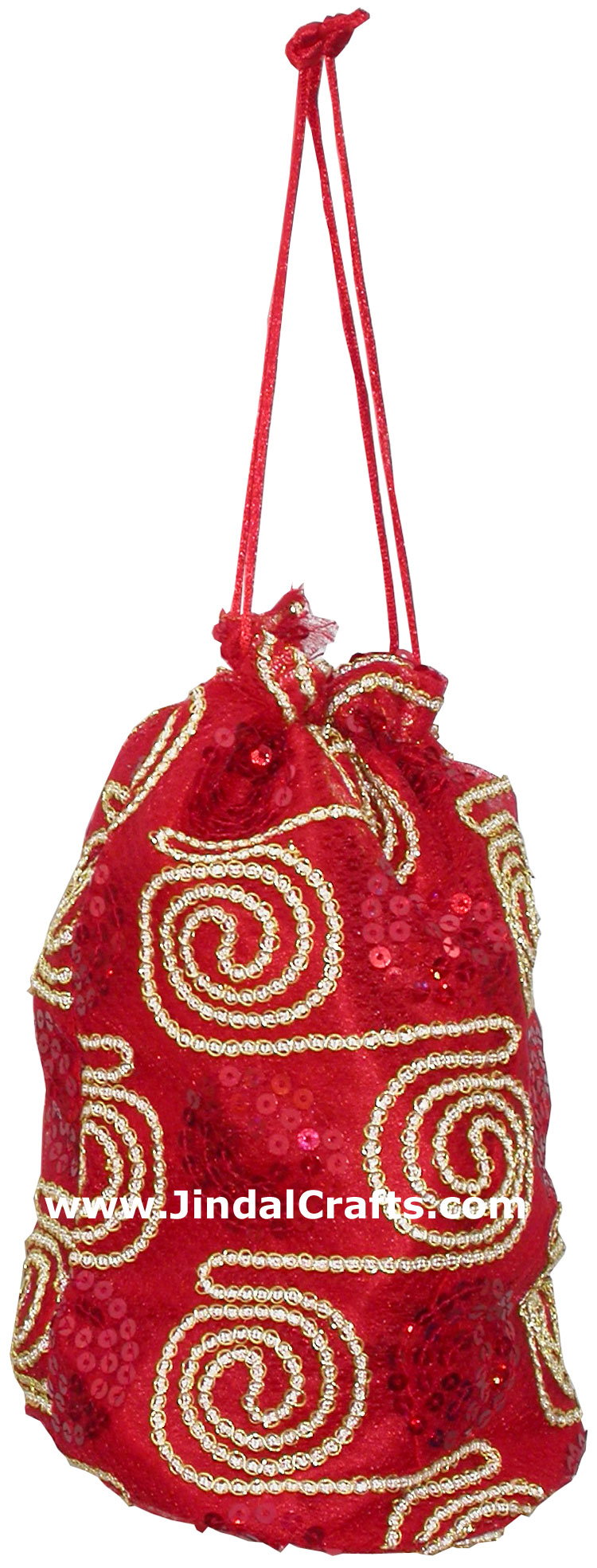 Designer Draw String Bags Hand Embroidered India Arts