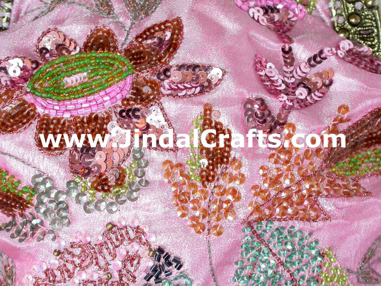 Hand Embroidered Designer Beaded Jari Clutch Bag Purse