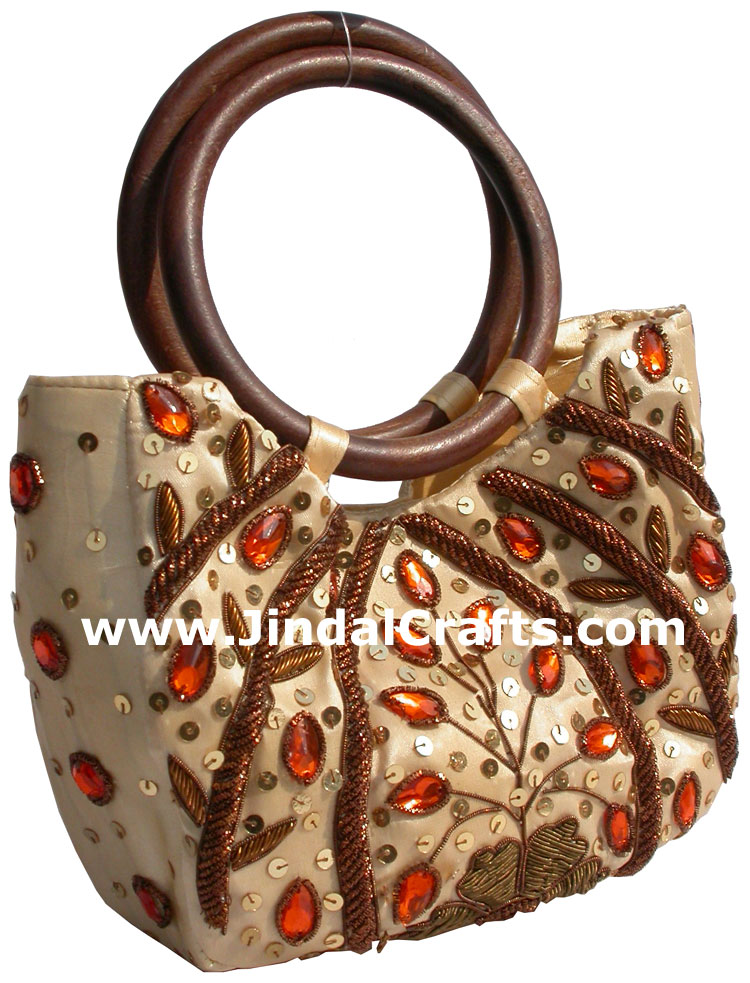 Hand Embroidered Designer Beaded Jari Bag Purse