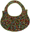 Hand Embroidered Designer Pattern Beaded Purse Gift Art