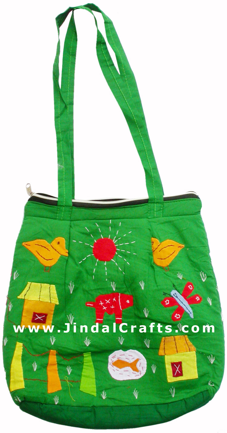 Colorful Eco Friendly Shopping Bag Patch Handwork India