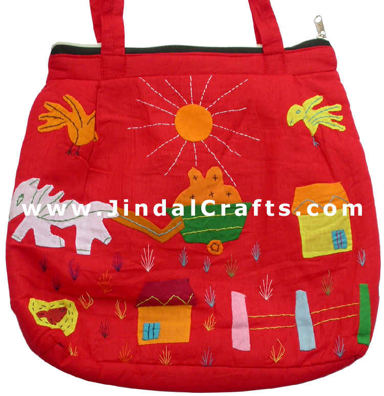Colorful Eco Friendly Shopping Bag Patch Handwork India
