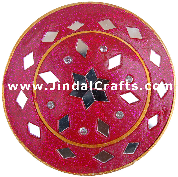 Purse Make Up Mirror - Handmade Decorative from India