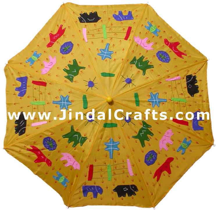 Water Proof Patch Work Sun Umbrella India Applique Art
