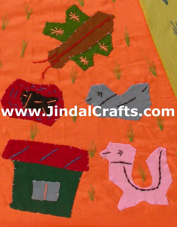 Water Proof Patch Work Sun Umbrella India Applique Art