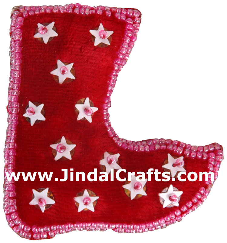 Hand Embroidered Beadwork Christmas stockings India
