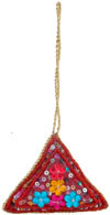 Embroidered Beaded Christmas Ornaments