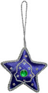 Star - Hand Embroidered Beaded Christmas Ornaments