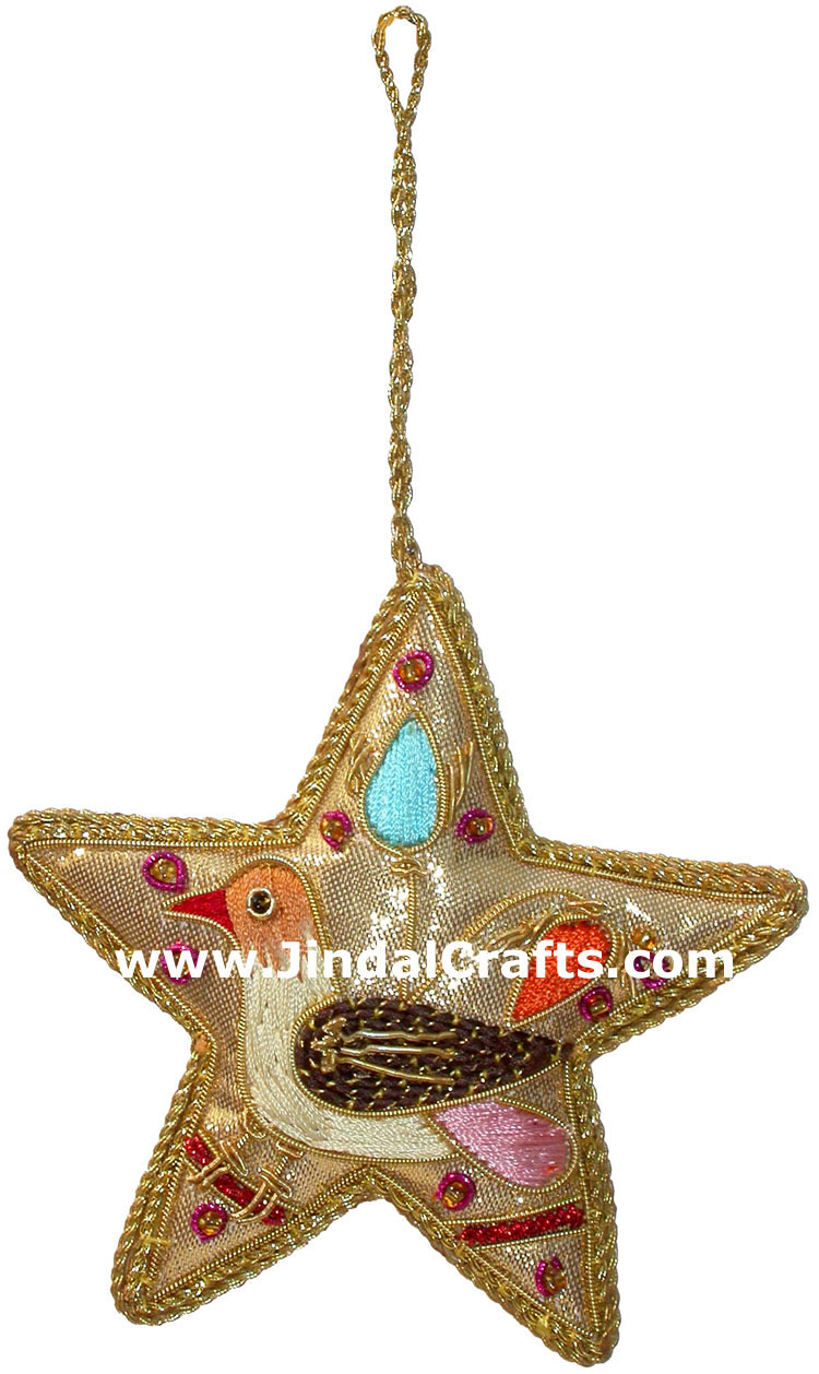 Hand Embroidered Jari Christmas Decoration Hangings