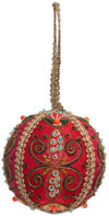 Hand Embroidered Zari Christmas Hangings Ornament India