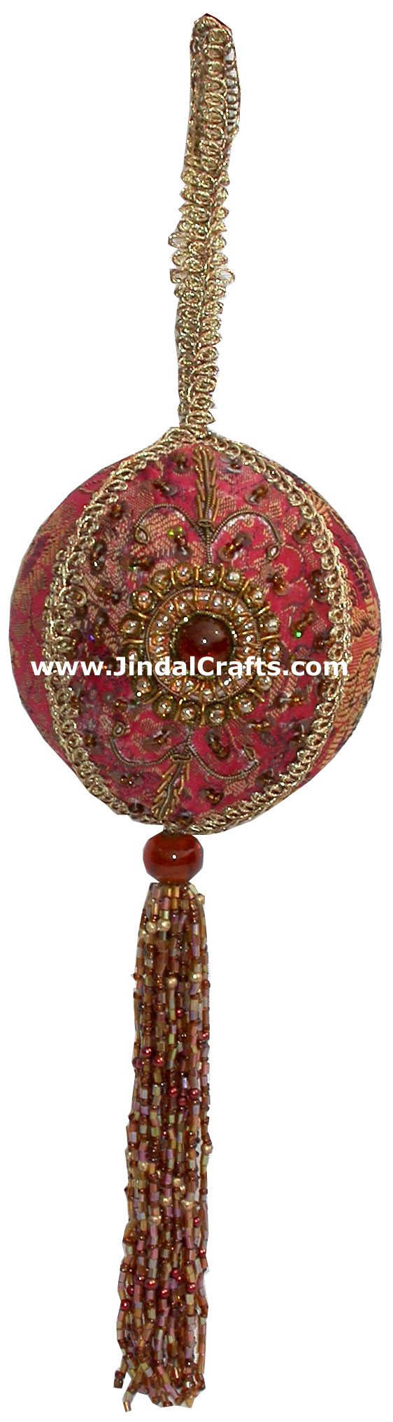 hand embroidered zari christmas hangings ornament india embroidered christmas ornaments