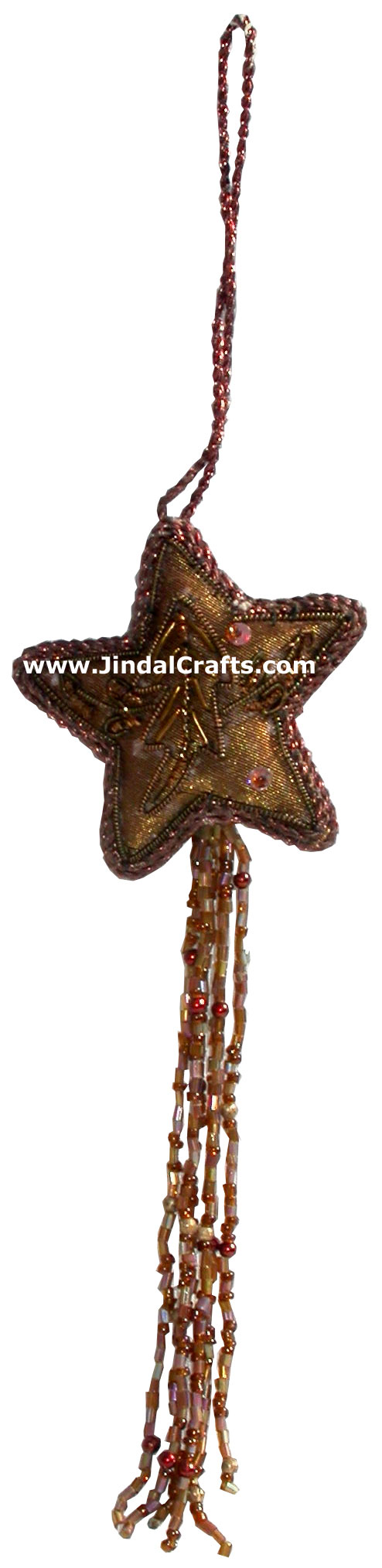 Beadwork Cotton Ornaments Christmas Handcrafted India