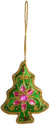 Beadwork Cotton Ornaments Christmas Handcrafted India
