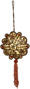 Beadwork Cotton Ornaments Christmas Handcrafted India