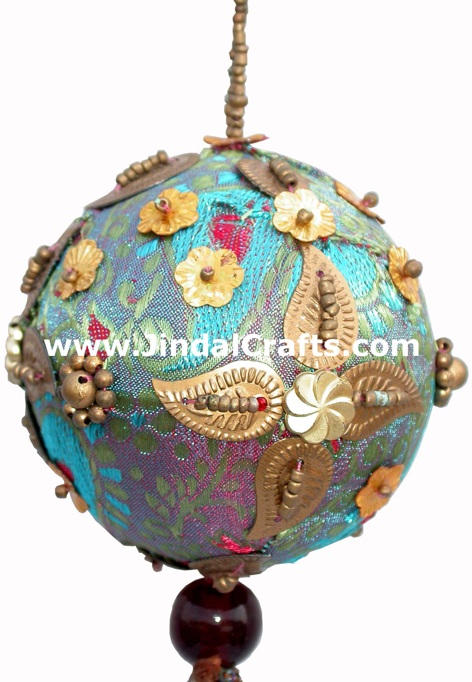 Hand Embroidered Christmas Decoration Holiday Decor Xmas Ornament from India