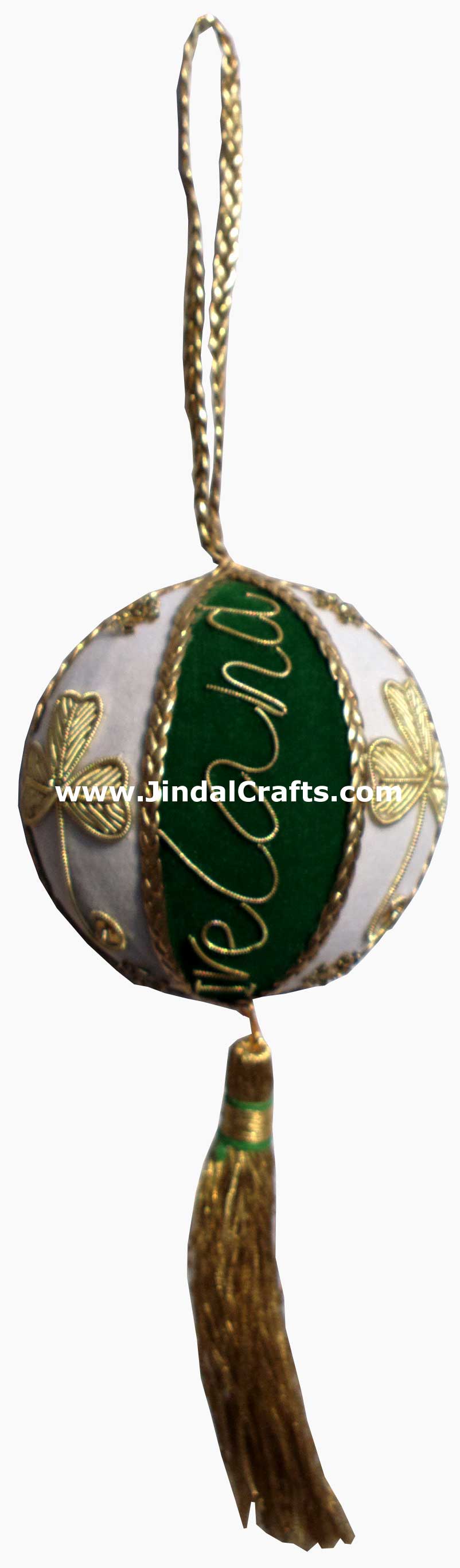 Irish Themed Hand Made Embroidered Christmas Ornaments Xmas Holiday Decorations