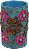 Colourful Hand Embroidered Designer Zari Pen Holder India Unique Gift Souvenirs