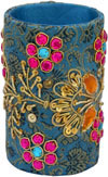 Colourful Hand Embroidered Designer Jari Pen Holder India Unique Gift Souvenirs