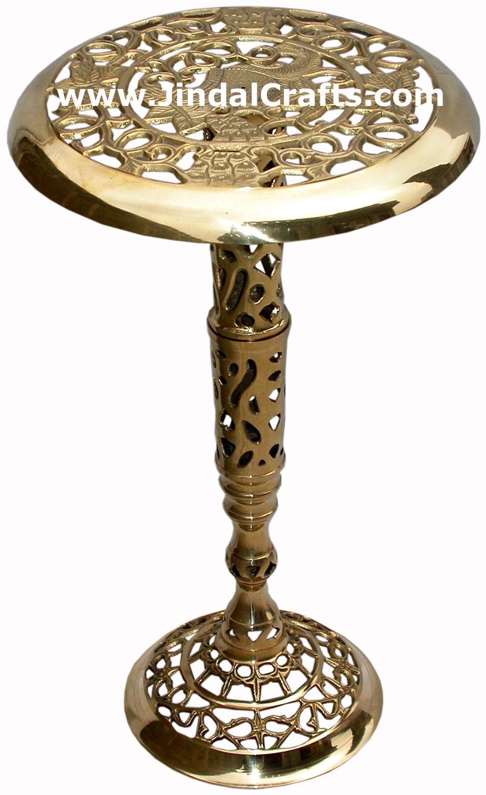 Brass Made Adjustable Folding Ottoman Stool Traditional Design from India Art