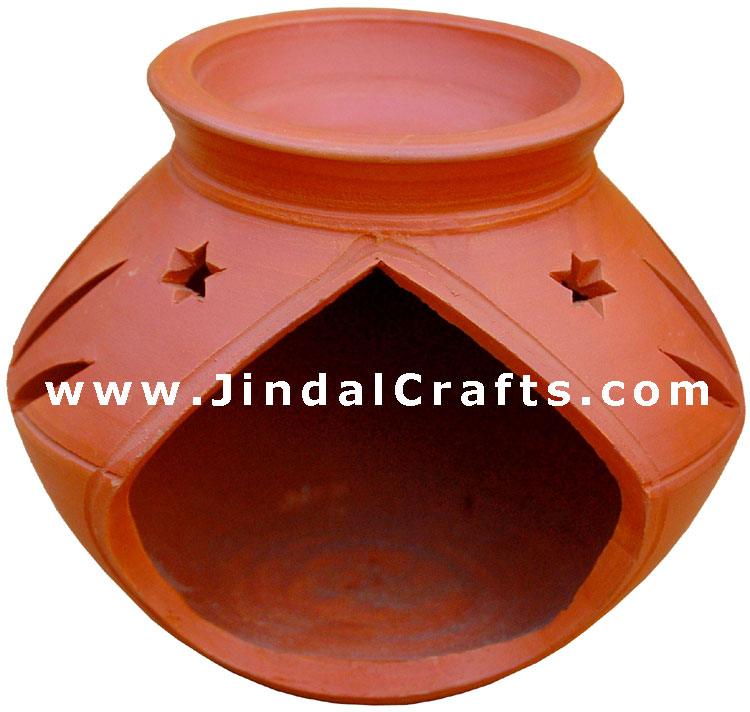 Tealight Candle Holder Handcrafted Terracotta Artifact