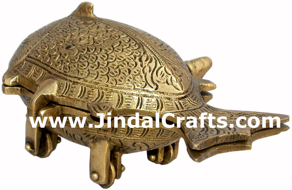 Brass Made Multi Purpose Box Fish Decor Box Traditional Tribal Design Handicraft
