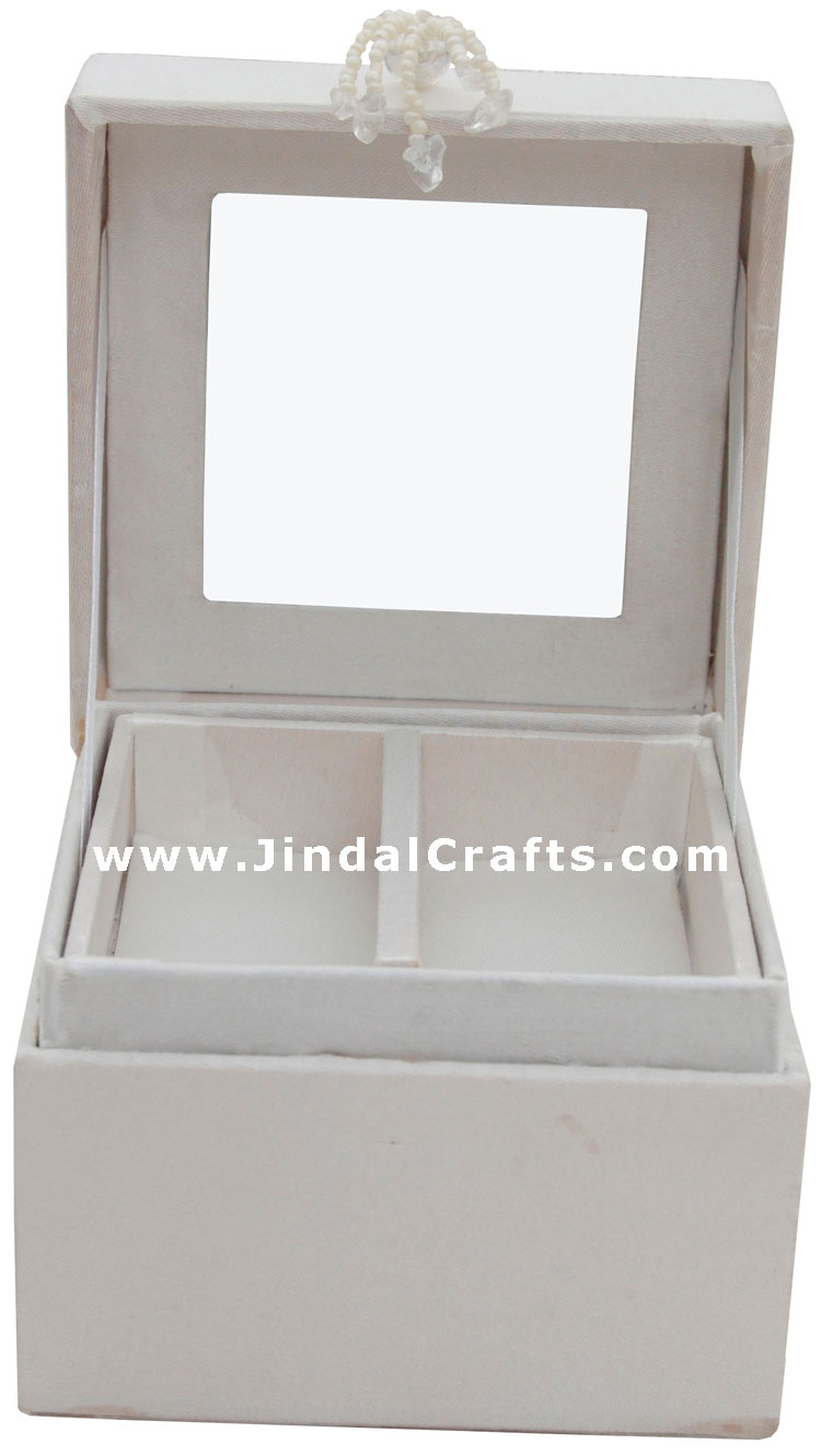 Jewelry Box Hand Embroidered Designer Beaded Jari India