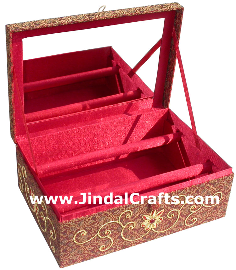 Hand Embroidered Designer Jewelry Box Handicraft Gift
