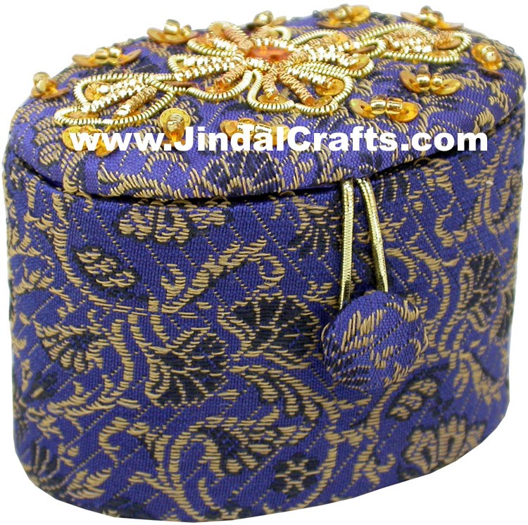 Colourful Hand Embroidered Designer Gift Box Indian Handicrafts Gifts Crafts