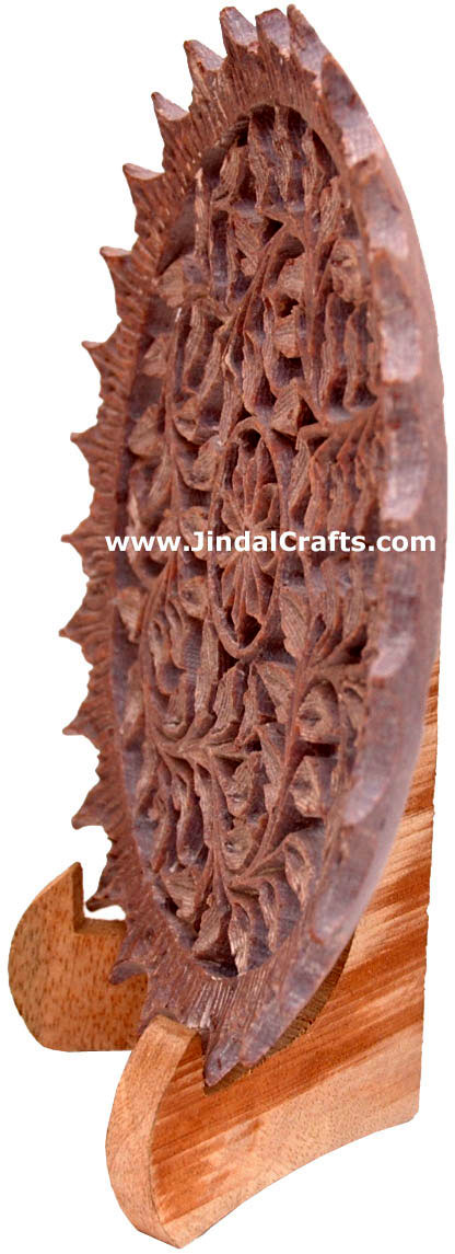 Hand Carved Soft Stone Decorative Plate Indian Art