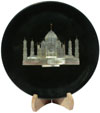 Hand Carved Marble Taj Mahal Decorative Plate India Art