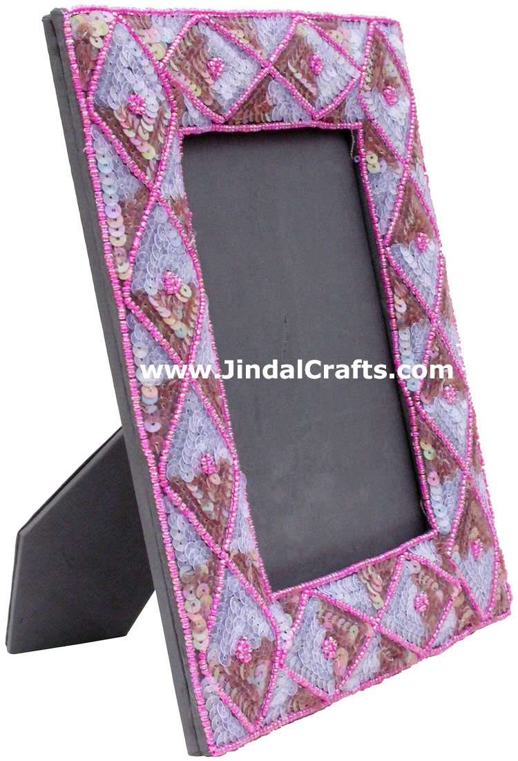 Hand Embroidered Photo Picture Frame India Art Collectible Gift Handicrafts 6x4