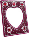 Hand Embroidered Beaded Zari Zardozi Photo Frame Rich Indian Traditional Crafts