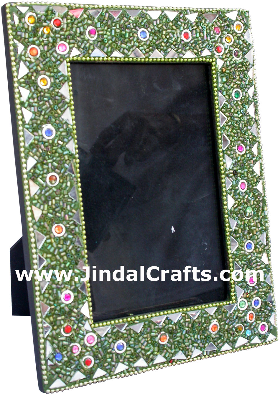 Hand Made Lac Mirror Photo Frame Rich Indian Traditional Crafts Handicrafts Arts