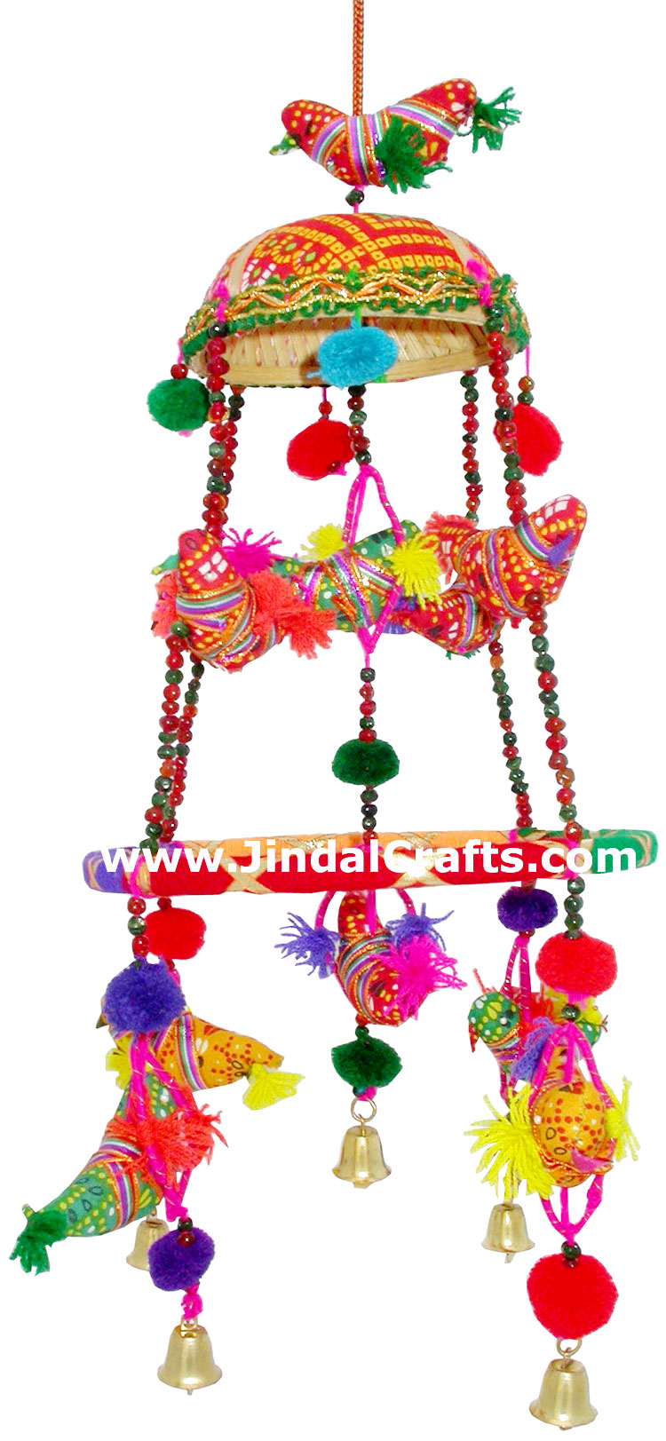 Handmade Traditional Eleven Birds Hanging India Folk