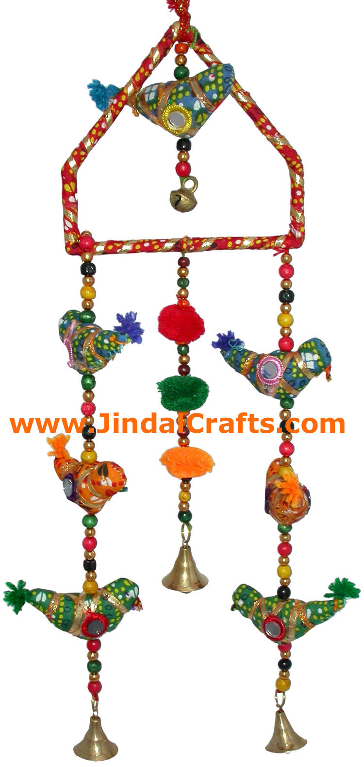 Handmade Traditional Seven Birds Triangle Hanging India