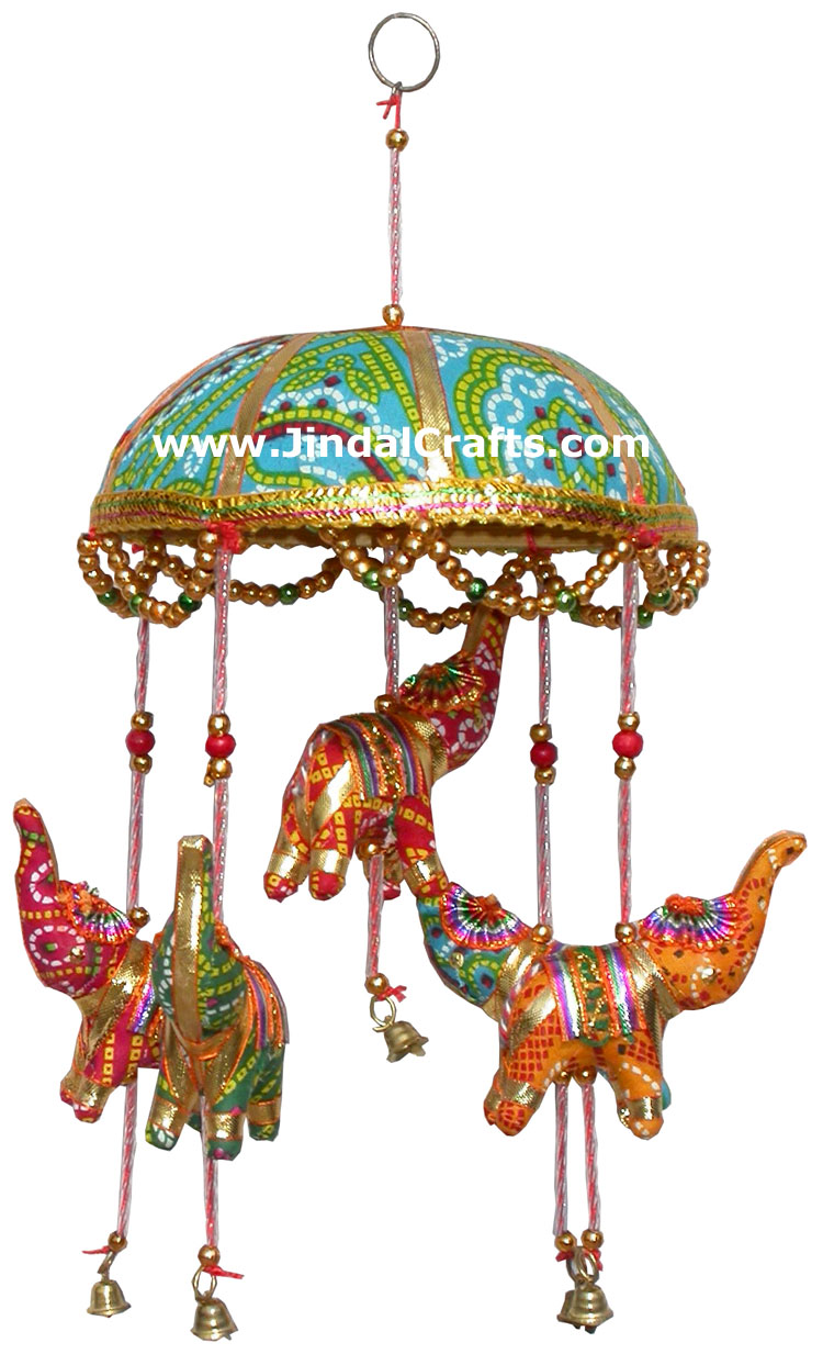 Elephants Hanging Home Decor Troble Handicrafts India