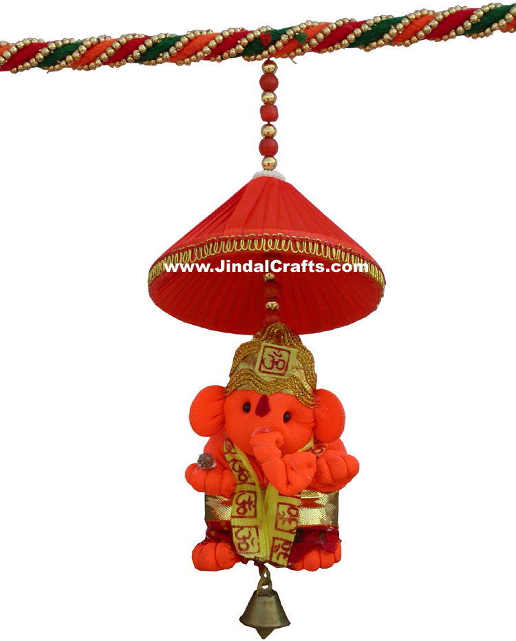 Colourful Handmade Ganesha Hanging Toran Home Decor Traditional Handicraft India