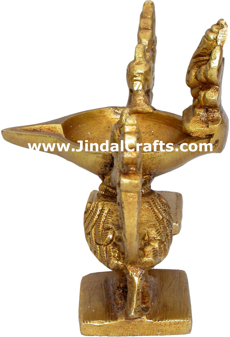 Lamp Diya Brass Made India Religious Decor Handicrafts India Artifact