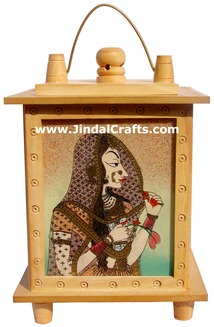 Handmade Real Gemstone Dust Lantern Lampshed India Art