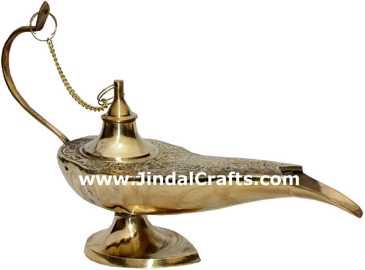 Magic Lamp Aladdin Disney Chirag Metal Craft Home Decoration Art Decor Jasmine