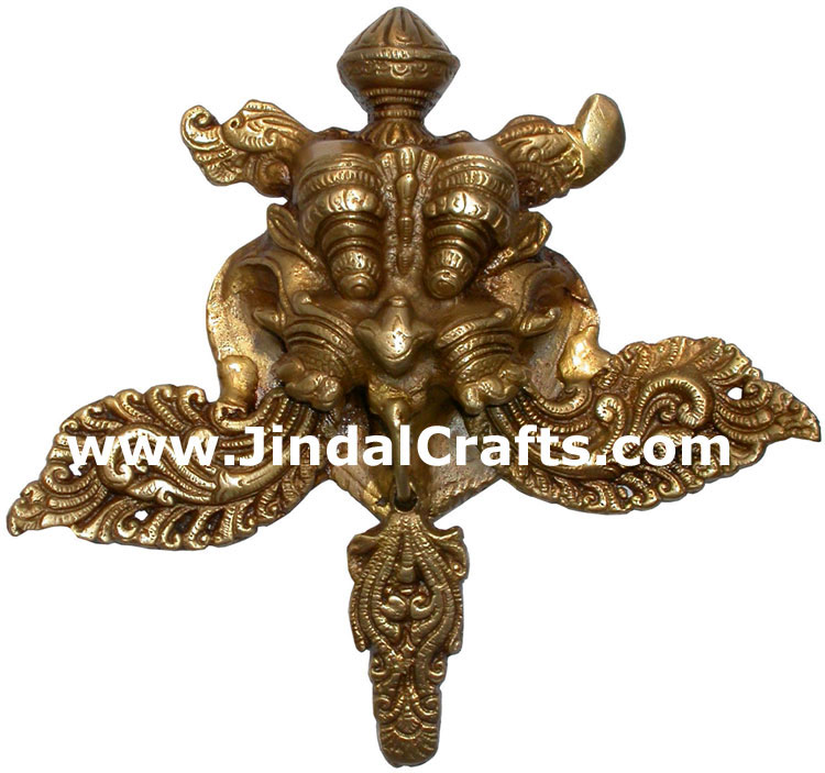 Brass Jungle Mask India Carving Art Crafts