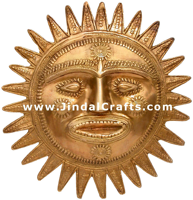 Brass made Sun Wall Mask Indian Traditional Artifacts
