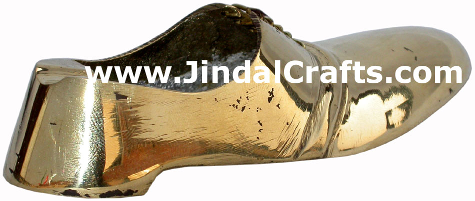 Brass Ashtray - Shoe Shaped Indian Art Craft Handicraft Metal Smoking Ashtray