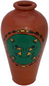 Terracotta Vase Hand made Warli Painted Decorative Art