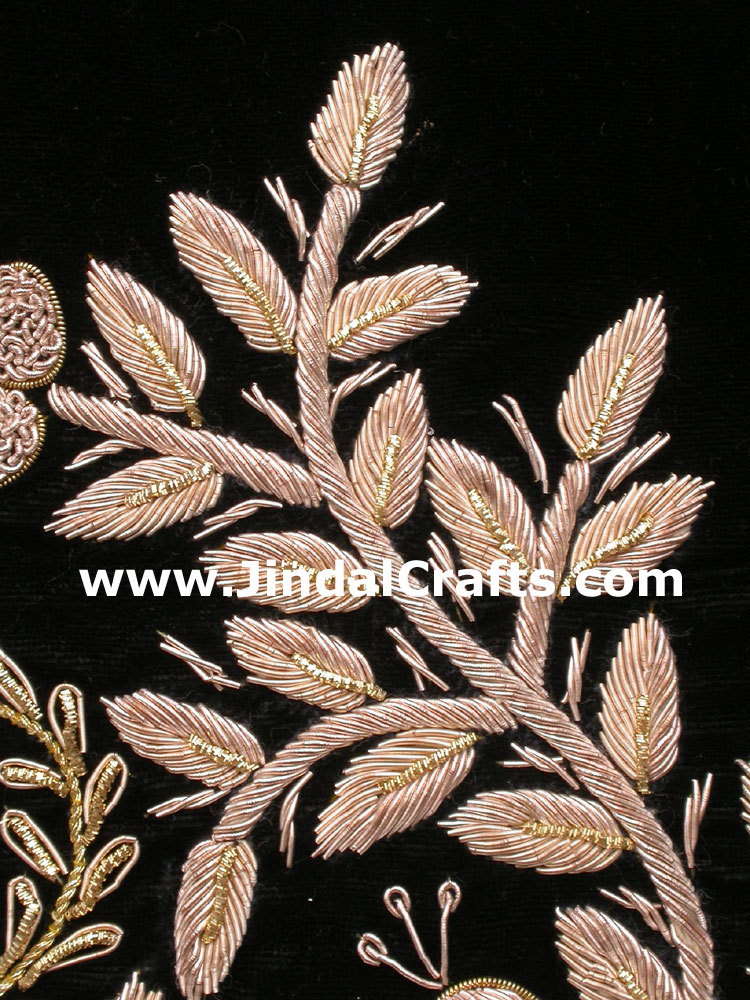 Cushion Cover - Hand Embroidery Jari Zari Work India