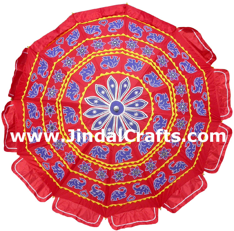 Embroidered Garden Wedding Umbrella Cotton Made Indian