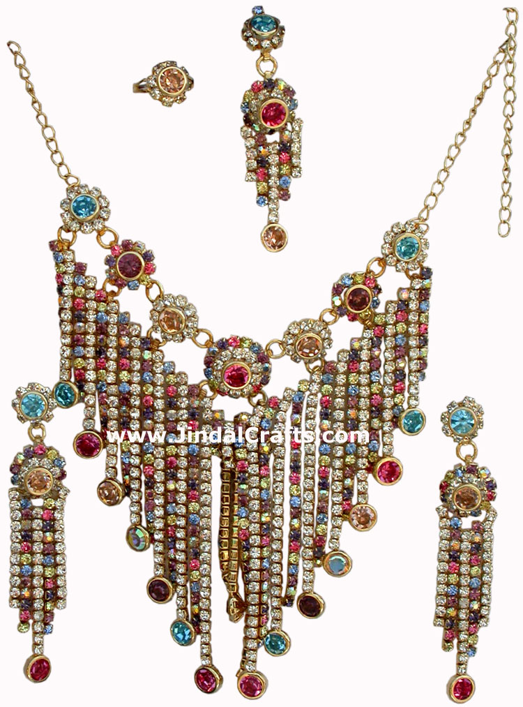 Necklace with Earring - Indian Costume Jewelry