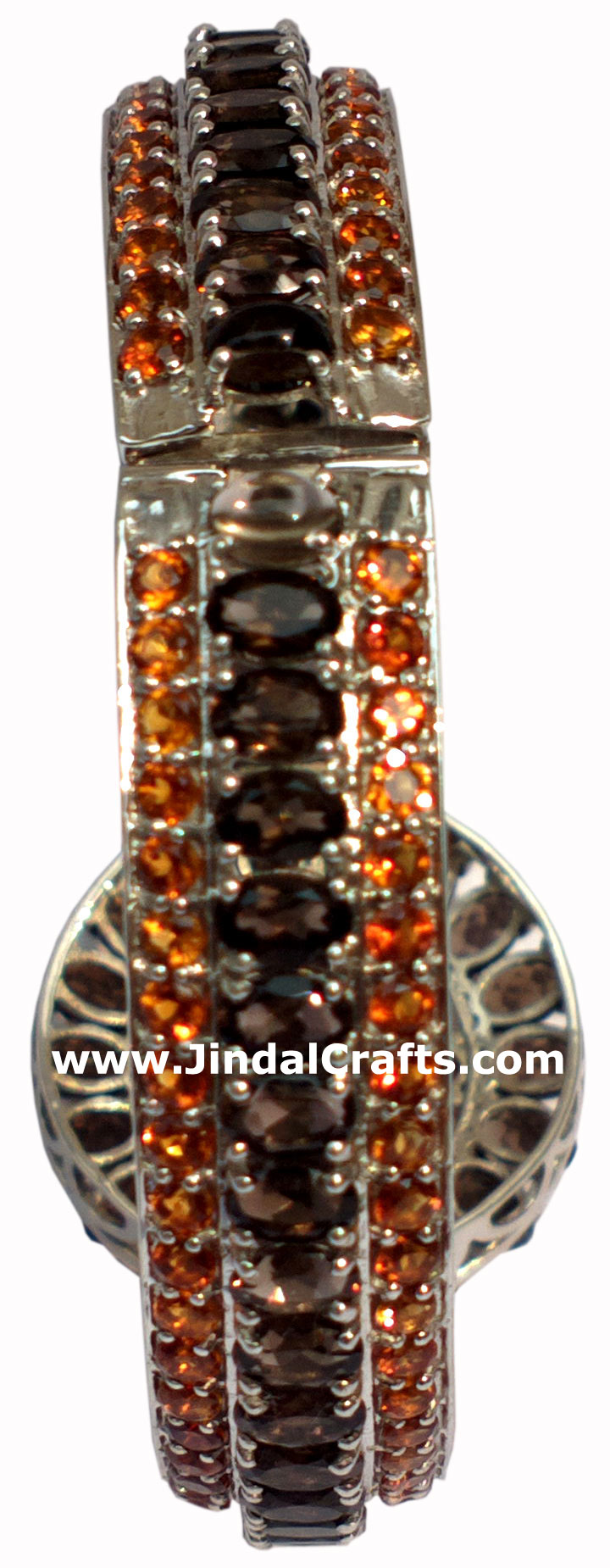 Silver & Semi Precious Stones Bracelet - Indian 925 Sterling Silver Jewelry Arts