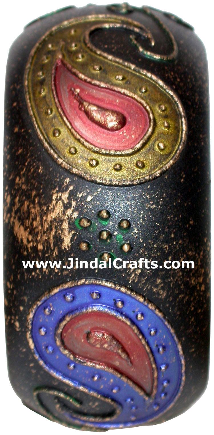 Embossed Wooden Designer Bangles Fashion Jewelry India